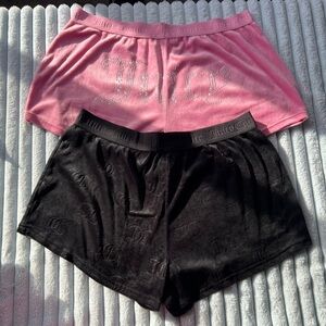 Juicy Couture Black and Pink Athletic Shorts